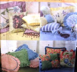9121 SIMPLICITY MINI SHAPED EMBELLISHED PILLOWS PATTERN